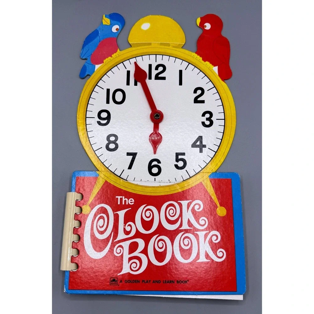 Vtg 1982 Golden Play and Learn The Clock Book Art Seiden Movable Hands 10730-2